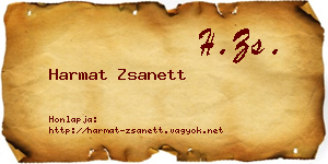 Harmat Zsanett névjegykártya